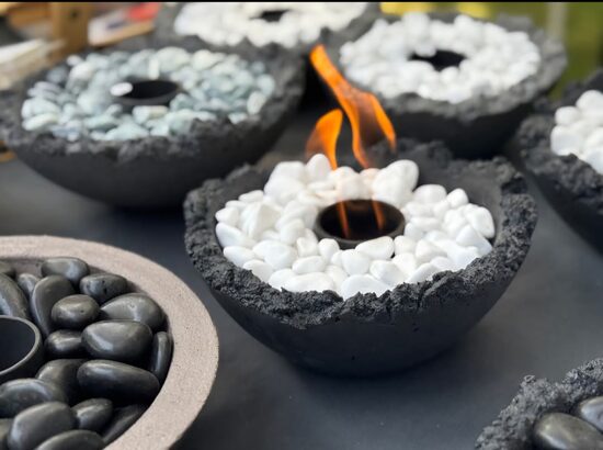 Betona bļoda "Uguns" 28 cm diametrā