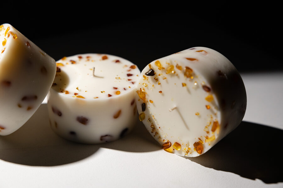 Aromātiska sojas vaska svece - "Zelta dzintars"